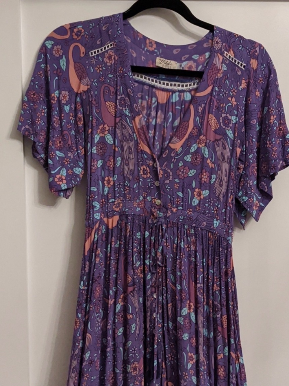Wilde Bella Maxi Dress size XS button through gown